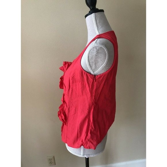 FEI Anthropologie Coral Tiered Tank Top Ruffle - Picture 3 of 6